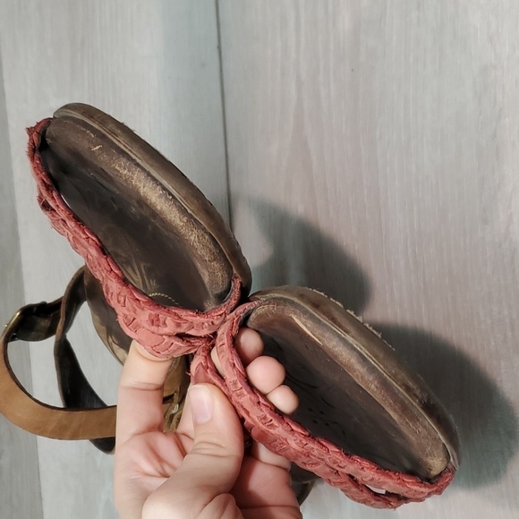 Born Women Leather Ankle Strappy Sandals shoes sz 9 - Picture 4 of 10